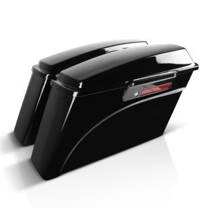 Saddlebags fits for Harley Davidson Touring 94-13 Sidecases Set Craftride 30Ltr Black Latch