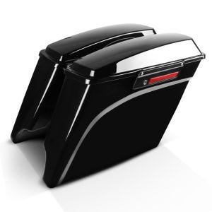 Seitenkoffer Set Harley Davidson Touring 94-13 Craftride Stretched 35Ltr Black Latch_1