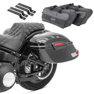 Set Seitenkoffer + Innentaschen für Chopper und Cruiser Craftride Delaware harte Satteltaschen Koffer_1