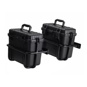 Hard Saddlebags with Brackets and Guard Rail Kit compatible with Harley Davidson Softail Low Rider 18-20 Craftride TC1 black