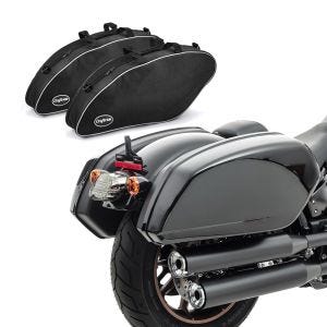 Set: Hard saddlebags Craftride fit for Harley Davidson Low Rider / S / ST 18-24 with brackets HB14 + Inner Liner Bags