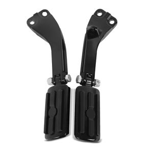 Passenger footpegs with supports fits for Harley Davidson Dyna Street Bob 06-17 BL1 black Craftride