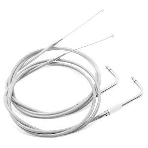 Gaszug 110cm für Harley-Davidson Touring Dyna Softail 1996- Edelstahl/Nylon