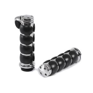 Lenker-Griffe 1" Zoll Craftride CG4 CNC Alu für Harley-Davidson Kawasaki Yamaha Suzuki Honda chrom_1