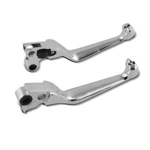 Brake and Clutch Lever Set Skull I fits for Harley Davidson Sportster Dyna Softail Touring 1996- chrome Craftride