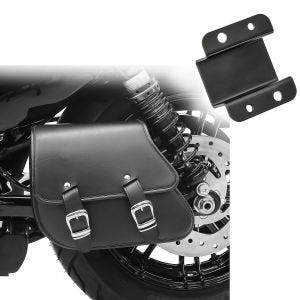 Swing Arm Saddle Bag + support fits for Harley Davidson Sportster 883 Iron 09-20 Craftride