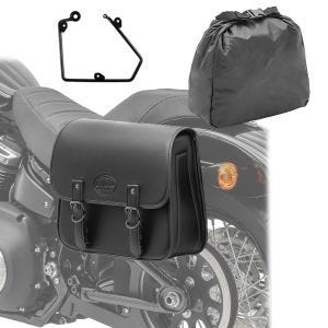 Saddlebag + support compatible with chopper / custombikes 883 R Roadster 02-15 left Laredo 20l Craftride