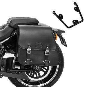 Saddlebag + support compatible with chopper / custombikes 18-24 28l left Craftride