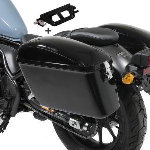 Seitenkoffer für Honda Rebel 500 17-20 mit Halter abnehmbar Satteltasche Dallas