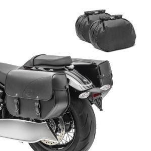 Saddlebags compatible with Suzuki Marauder VZ 800 Craftride Kentucky 30Ltr black