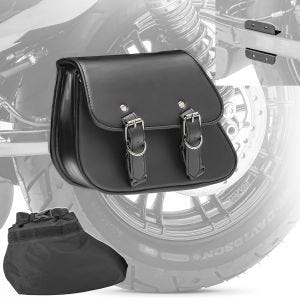 Swing arm bag + bracket compatible with chopper / custombikes 01-20 + inner bag Craftride DTY