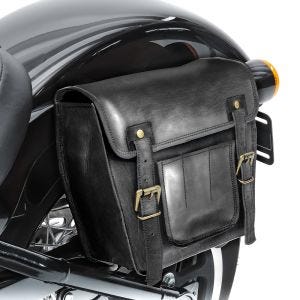 Leder Satteltasche für Yamaha XVS 1100 / 650 A Drag Star Classic Seitentasche Craftride SV4 schwarz_1