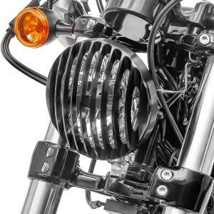Motorbike Headlight Grill Cover Craftride fits for Harley Davidson Sportster 04-20 in black