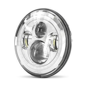 LED Scheinwerfer 7 Zoll für Harley Davidson Hauptscheinwerfer Tagfahrlicht Craftride chrom_1