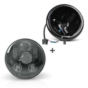 LED Scheinwerfer Set 5,75 Zoll für Harley Dyna Street Bob 06-17 schwarz Craftride C6_1