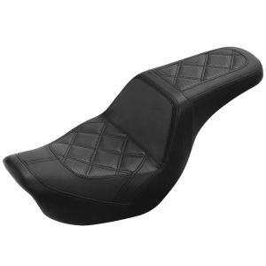 2-Up Seat fits for Harley Davidson Dyna 06-17 driver and passenger seat Craftride SF6 black