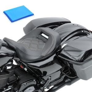 Gel Solo Seat Low Profile fits for Harley Davidson Touring 09-24 Rider Seat Craftride RH4 black