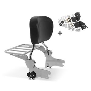 Sissy Bar + Rear Rack + Docking Kit fits for Harley Davidson Road King 97-08 chrome Craftride