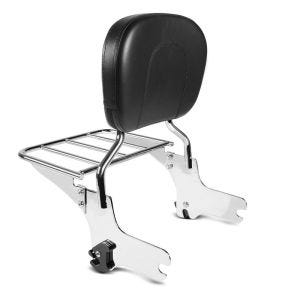 Sissy Bar with Rear Rack detachable S1 fits for Harley Davidson Road Glide 98-08 chrome Craftride
