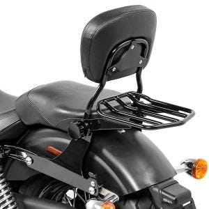Sissybar Harley Dyna Street Bob 06-17 Craftride Fast Driver-M Flex inkl. Gepäckträger schwarz_1