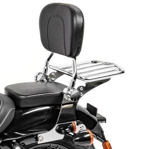 Sissybar Harley Sportster 883 R Roadster 04-15 Craftride Fast Driver-L Flex inkl. Gepäckträger chrom_1