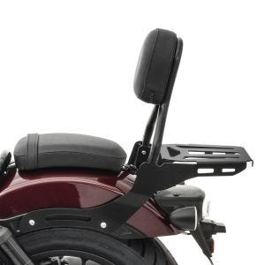 Sissy Bar CL3 für Honda Rebel 1100 2021 mit Gepäckträger schwarz Craftride_1
