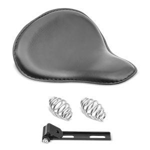 Motorrad Bobber Schwingsattel Craftride Slim mit Federn für Custombikes in schwarz_1