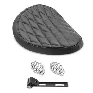 Motorrad Bobber Schwingsattel Craftride Diamond Contoured mit Federn für Custombikes in schwarz_1