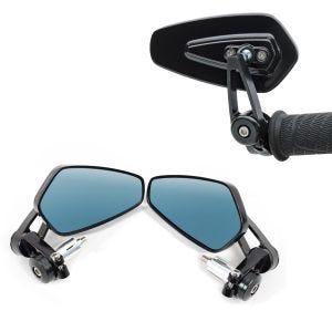 Motorbike Rear View Mirrors LS6 Craftride Handlebar Mirrors in black pair no ECE