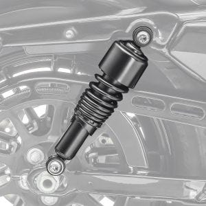 Stoßdämpfer 10,5 Zoll Harley Dyna Street Bob universal von Craftride schwarz_0