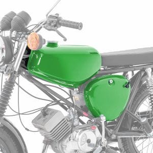 Tank / Petrol Tank compatible with Simson S51 / S50 / S70 with side cover Craftride green