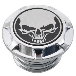 Tank cap compatible with Triumph Thruxton / 1200 / R gas cap TS11 Skull chrome