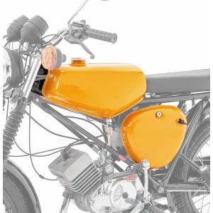 Tank / Petrol Tank compatible with Simson S51 / S50 / S70 with side cover Craftride yellow