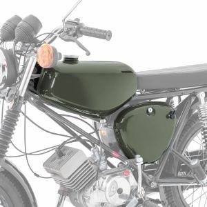 Tank / Petrol Tank compatible with Simson S51 / S50 / S70 with side cover Craftride olive green