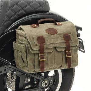 Saddle bag compatible with Yamaha XJR 1300 / XSR 900 / 700 side bag Craftride CV1 army green