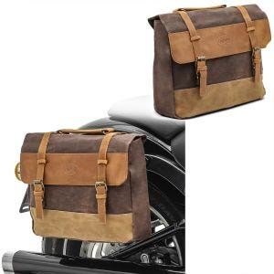 Set 2x Seitentasche für Ducati Scrambler Desert Sled / Icon Satteltasche Craftride CV5 braun_1