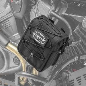 Crash bar bag Craftride Dark Gear for motorbike protection bar 3,5L black