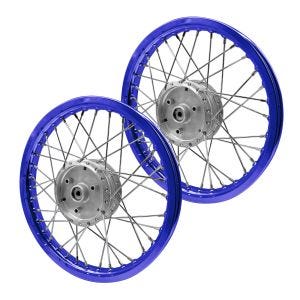 Set 2x Spoke wheel rim aluminum 1,6x16 for Simson S51 S50 S70 Schwalbe KR51 alloy Craftride AF14S blue