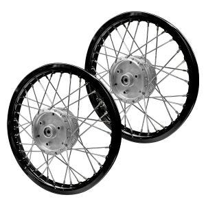 Set of 2 Spoke wheel rim aluminum 1,6x16 for Simson S51 S50 S70 Schwalbe KR51 alloy Craftride AF28 black