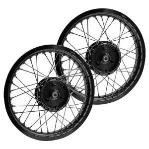 Set 2x Spoke wheel rim aluminum 1,85x16 for Simson S51 S50 S70 Schwalbe KR51 alloy Craftride AF21 black