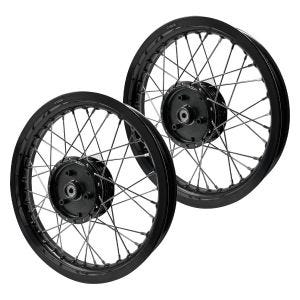 Set 2x Spoke wheel rim aluminum 2.15x16 for Simson S51 S50 S70 Schwalbe KR51 alloy Craftride AF22 black
