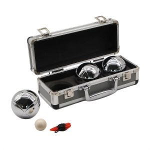 Boule set with steel case 3 balls + target ball + distance meter GI78 DPL1