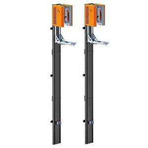 2x Freestanding Bike wall mount vertical Lift Cranit WS5 bike stand mechanical wall lift black orange