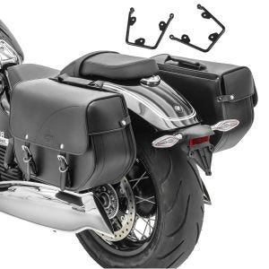 Set 2x Satteltaschen mit Halter für Kawasaki Vulcan S 15-21 Craftride Oregon links-rechts_1