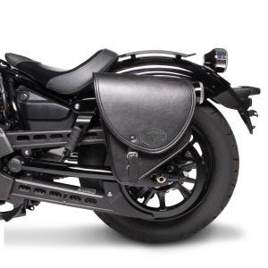 Motorrad Satteltasche links Craftride Indiana 10Ltr Seitentasche für Chopper schwarz_1