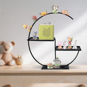Children's standing shelf fits for Tonies Divit WT14 Tonieregal / Toniebox shelf black DPLI2