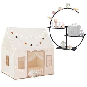 Set children's play tent with carrying bag + children's standing shelf suitable for Tonies Divit ZR5