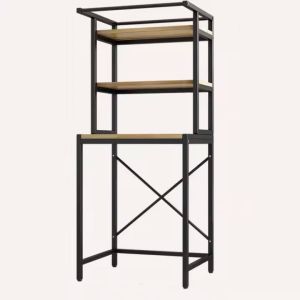 Washing machine shelf Divit WR2 Washing machine cabinet in black 69cm x 60cm x 177 cm