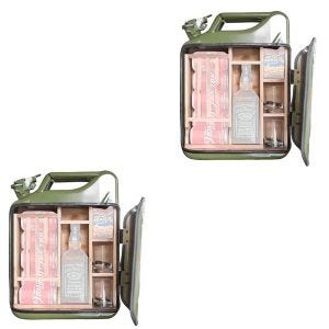 Set 2x Minibar in petrol can design MF1 Divit bar shelf / storage