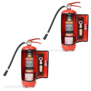 Set 2x Minibar in fire extinguisher design MF51 Divit bar shelf / storage